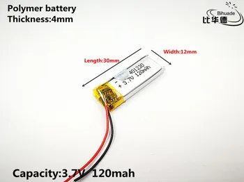10pcs Litrski energijo baterije Dobro Qulity 3,7 V,120mAH,401230 Polimer litij-ionska / Litij-ionska baterija za IGRAČE,MOČ BANKE,GPS,mp3,mp4