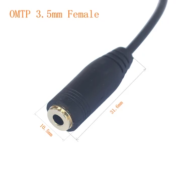 15 cm 3,5 mm CTIA, da OMTP moški-ženska desno pod kotom medsebojno pretvornik zvoka slušalke priključki jack adapter kabel