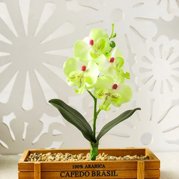 1Pc Visoka Kakovost Mini Umetno Metulj Orhideja Cvetlični Aranžma Darila Vaza Vrt DIY Stranka Desk Dekorativni Poceni