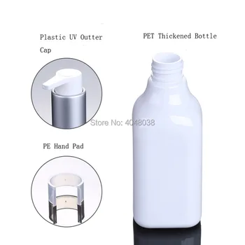 200 ML Emulzije, Steklenice, Plastične Pritisnite Črpalka Steklenico Zgornji Razred Krema za Telo Gel za Prhanje Tehtnica Bele Prazne Povratne Kozmetični Posodo