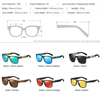 2022 Kvadratnih sončna Očala Moških Polarizirana Ogledalo sončna Očala Letnik UV400 Sunglass Moški Oculos Vožnje Anti Glare Odtenkih Z Box