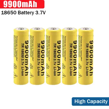 2022 New18650 Baterijo 3,7 V 9900mAh Razrešnice Novo Izvirno 18650 Li-ionska Baterija 3,7 v 18650 Baterije Baterije za Svetilko