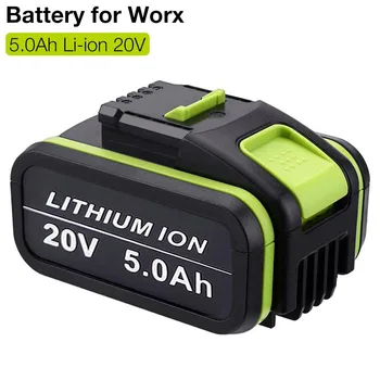 20V 5.0 Ah Zamenjavo Polnilna Litij-Iones Baterija za Worx WA3551 WA3553 WX390 WX176 WX550 WX386 WX373 WX290 WX800 WU