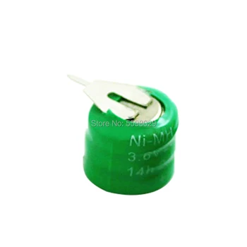 3,6 V 20mAh Ni-MH baterija Li-Po Litij-Li-polymer Bateria Baterije za ponovno Polnjenje Gumb gumbasto Baterijo, ki Z Spajkanje Zatiči