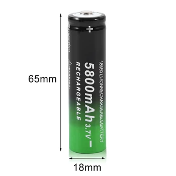3,7 V 5800mah 18650 Baterija Li-ionska Akumulatorska Baterija LED Svetilka baterijska Svetilka Zasilne Razsvetljave, Prenosne Naprave, Orodja
