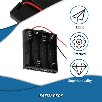 4 x AAA Baterije, Shranjevanje Primera Plastična Škatla Imetnik s 6