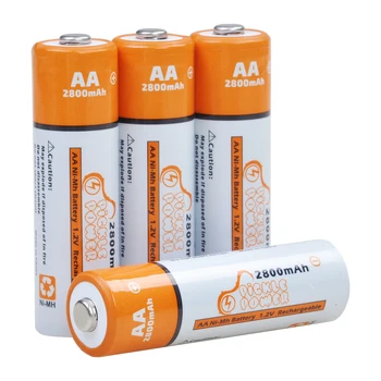 AA Baterija za ponovno Polnjenje za Igrače, Daljinsko upravljanje Električni Pralni Svinčnik 1,2 V 2800mAh