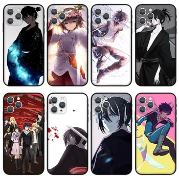 Anime YATO Primeru Telefon za iPhone 11 12 13 Pro Max , Črna silikonsko ohišje za iPhone XR XS X JV 6 6S 7 8 Plus