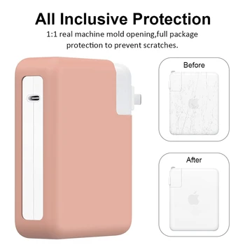 Anti-ročno Sweatproof za Apple MacBook Pro 140W Moči Banke Mehki Silikonski Primeru Anti-trk Anti-skid Pokrov