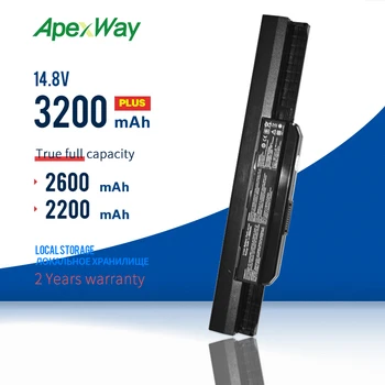 Apexway 14.8 V Laptop Baterija Za Asus A31-K53 A32-K53 A41-K53 A42-K53 A43 A53 A54 A83 K43 K53 P43 P53 X43 X44 X53 X54 X84 X43U