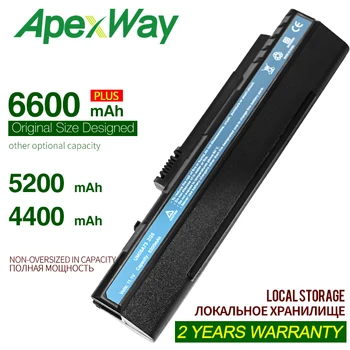ApexWay BLACK 11.1 V Novo baterijo UM08A31 Za Acer Aspire One A110 A150 D150 D210 D250 ZG5 UM08A32 UM08A51 UM08A52 UM08A71 UM08A72