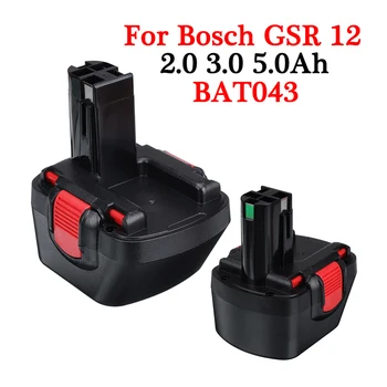 BAT043 12V 2.0 3.0 Ah Ah 5.0 Ah Ni-MH Baterije Za Vrtalnik Bosch GSR 12 MS-2 GSB 12 MS-2 PSB 12 MS-2 BAT043 BAT045 BTA120 2607335430