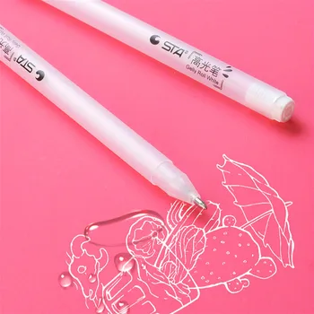Bela Prosojne Barve flomaster 1mm Označite Linijskih Skica Marker za Pisanje, Risanje, Barvanje Šoli Pisarniški Material