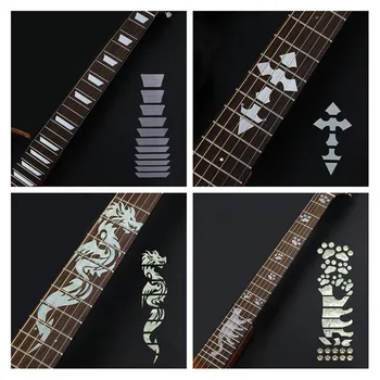 DIY Kitara Fretboard Decals Podolgovat Nalepke Vratu Kitare Priklop Guitarra Bas, Ukulele Tanke Nalepke Guitarra Dodatki