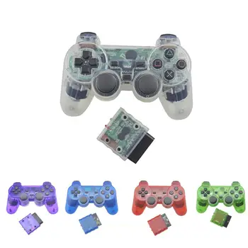 Kul Lahke Prosojne Barve Brezžični Krmilnik 2.4 G Vibracije Controle Gamepad za Sony 2 do 10m delovnem območju