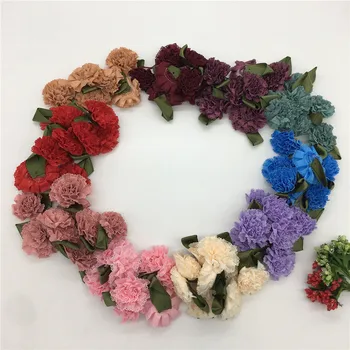 Matt krpo 3D lok Cvet Dom Dekoracija dodatna Oprema Garland Umetne Rože za Needlework Božični Okraski za novoletno darilo