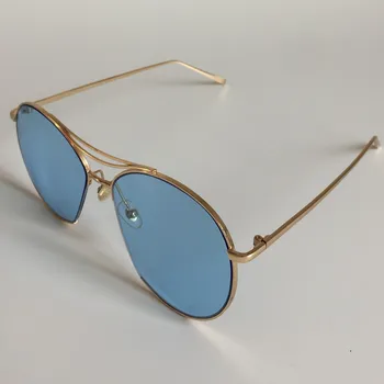 Moda za Ženske & Moških Zlitine Okvir sončna Očala, Napol Rimless sončna Očala Anti-UV zaščitna Očala Očala Goggle Žaba Ogledalo A++