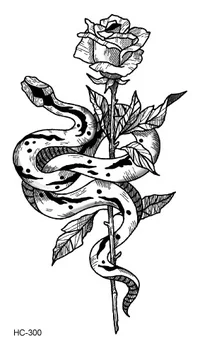 Nepremočljiva Začasne Tetovaže, nalepke, Cobra kača totem tatoo Vodo Prenos ponaredek tatoo za moškega, žensko 10.5*6 cm