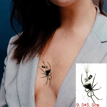 Nepremočljiva Začasni Tattoo Nalepke Pajek Gourd Insektov Element Majhne Velikosti Telesa Flash Art Tattoo Ponaredek Tatto Za Ženske Moški