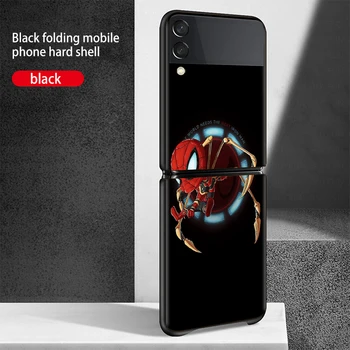 Shockproof Težko Moda Nove Mobilne Kritje Risanka Srčkan Marvel Spiderman Za Samsung Galaxy Ž Flip 3 5G Black Fundas Primeru Telefon