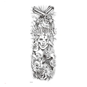 Sveti Egzorcist Nepremočljiva Začasne Tetovaže Moških Polno Roko Pištolo Tatoo Rokavi Kit Tatoo Začasne Tetovaže Rokavi Ponaredek Tattoo