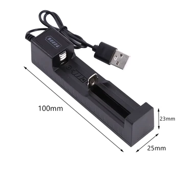 USB 18650/21700/22650/16340 Standardni Polnilnik Baterij 1 Reže Univerzalno Smart Polnilec za 3,6 V 3,7 V Polnilne Baterije Li-ion