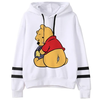 Winnie The Pooh Hoodies Ženske priložnostne Pozimi hoody dekle Srčkan Disney Kawaii Risanka Smešno Majica Ulične Hoodie Ženski top